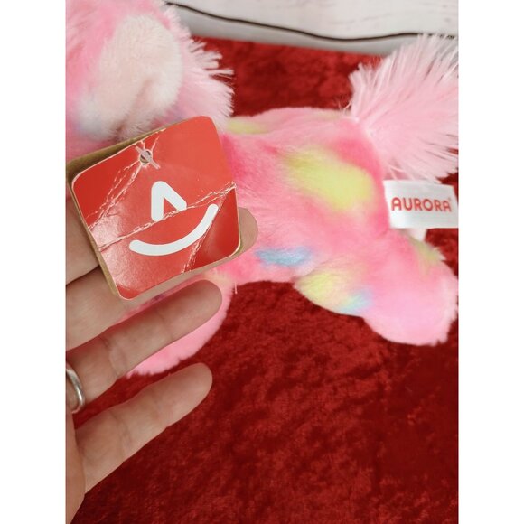 Aurora Eco-Friendly Mini Unicorn Plush Toy 8" Pink Rainbow Pastel Soft Cuddly St - Picture 5 of 7